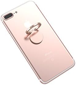 Kronya® | 360 ° rotatable smartphone finger holder | Car Fitness Grip Mount Cell Phone Ring Sport Stand Tablet | Compatible with Apple iPhone iPad 7 8 10 X Samsung Galaxy S8 4 (Rose Gold)