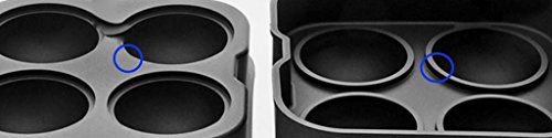 Saft, Gin Tonic & Whisky Gläser lieben diese Kugeln! Eiskugelform aus Silikon für riesen Eiskugeln je 4,5 cm, Eiswürfelbehälter oder Eiswürfelform als Eiskugel mit speziellem Dichtungsring! - 4