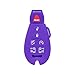 Price comparison product image BROVACS Silicone Cover Protector Case Skin Jacket fit for JEEP CHRYSLER DODGE 7 Button Smart Remote Key Fob CV4758 Deep Purple
