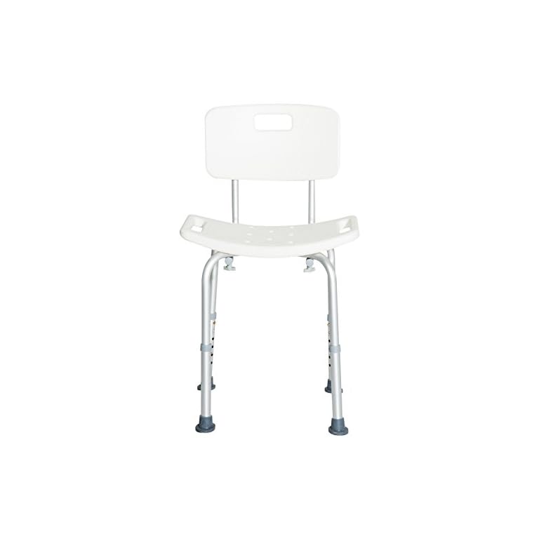 HOMCOM Silla ducha aluminio ayuda baño taburete banqueta regulable