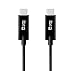 Produktbild IBRA 1M - Typ USB-Kabel C, IBRA USB 3.1 Typ Nylon-Linie C Typ C verdreht umkehrbar Stecker vernickelt
