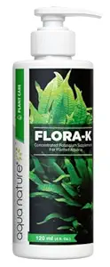 AquaNature Flora-K Concentrated Potassium Supplement for Freshwater Planted Aquaria (120ml)