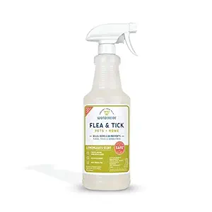 Natural & Organic Flea, Tick & Mosquito Control Spray for Pets + Home | **32 oz Cedar + Lemongrass Scent** | Kills...