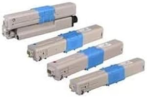 ENCRE BREIZ Tinta Breiz Pack 4 Tóner XL para Oki MC363 MC363dn MC363dnw C332 C332dn C332dnw - 46508712 46508711 46508710 46508709 (3,500 Páginas Negras y 3,000 Colores)