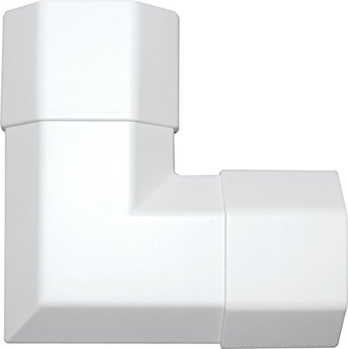 Preisvergleich Produktbild SCHWAIGER -9635- Kabelkanal-Ecke aus Kunststoff / Weiß / 90° Winkel / flach / flexibel / für HDMI-Kabel / Schreibtisch / Smart-TV / PC / Lautsprecher / Büros / Wohnzimmer / Telefon / Sat / Lan-Kabel / Internet