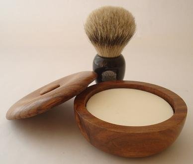 Progress Vulfix 660S Black Super Badger shaving brush & shaving bowl