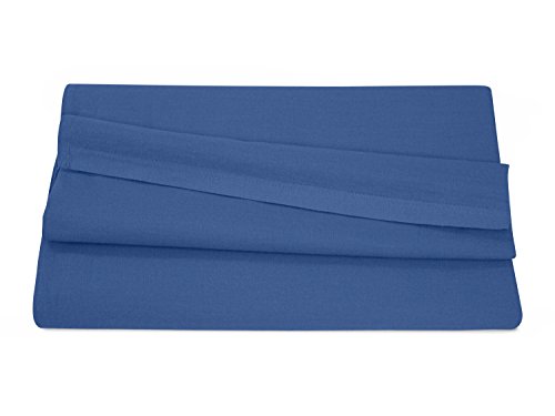 Betttuch – Haustuch – Bettlaken – aus 100% Baumwolle in 6 ausgesuchten Farben – Laken ohne Gummizug – Einheitsgröße von ca. 150 x 250 cm, royal - 5
