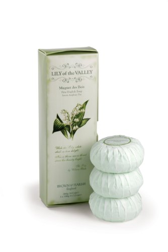 Brown & Harris Lily of the Valley Soaps (3 x 100g), 1er Pack (1 x 300 g)