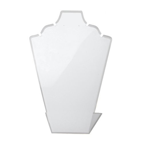 Gleader Expositor Exhibidor Busto Acrilico para Collar Joya blanco