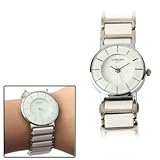 Easy Go Shopping Stilvolle Frauen Quarzuhr mit Keramik Armband. (Farbe : S-wa-0252wa)