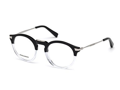Preisvergleich Produktbild DSQUARED2 Unisex-Erwachsene Sonnenbrille DQ5211, Schwarz (Nero / Cristallo), 49.0