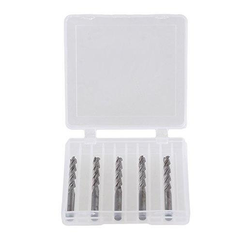 BQLZR Drei Fl?te Spiral Schneider 3.175x22mm CNC Fr?ser Holz Acryl Bohrer 5pcs