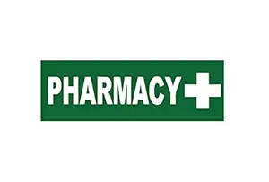 SIGN EVER Pharmacy Sign Board Hospital Medical College Clinic Business Commercial Waterproof Green Signage Boards L x H 30.00 cm 10.00 cm Pack of 1