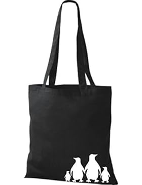 ShirtInStyle Stoffbeutel Baumwolltasche lustige Tiere Pinguine