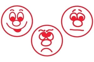 TimeTex Perpetuum - Juego de sellos con serigrafía (3 unidades) Caras sonrientes, rostro neutro y cara tristes. 62970.