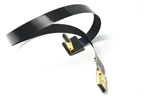 Neue schwarze FPV HDMI Kabel Standard-Schnittstelle zu Standard-Schnittstelle 90 Grad für RED BMCC FS7 C300 80CM - 2