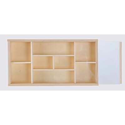 Bacheca Portaoggetti A Forma Di Casa In Legno FSC - 8 Scomparti, 30x50x8 Cm | Per Decorare E Organizzare