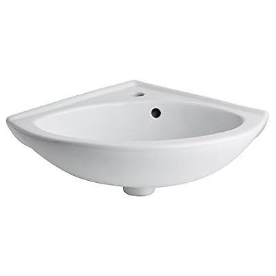 PlaneteBain Lave mains d'angle en porcelaine blanc