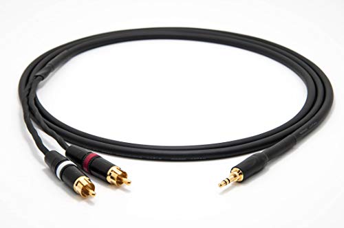 Mogami 2534 Quad HiFi Y-Audiokabel | Amphenol Gold 3,5mm miniklinke - Neutrik Cinch RCA | HiFi, 2,0 m