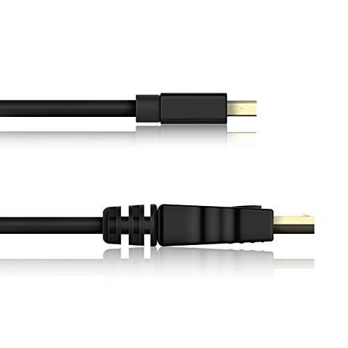 Mini DP auf DP Kabel, SOWTECH 1.8m Vergoldet MiniDP (Mini DisplayPort) zu DP (DisplayPort) Kabel Cable 4K Auflösung Bereit (1.8m, Schwarz) - 7