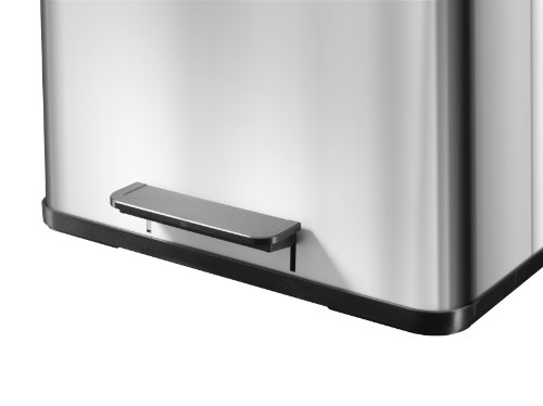 Hailo 0633-220, Öko trio Plus L, Tret-Abfalltrenner, 3×9 Liter, stahlblech silber - 4