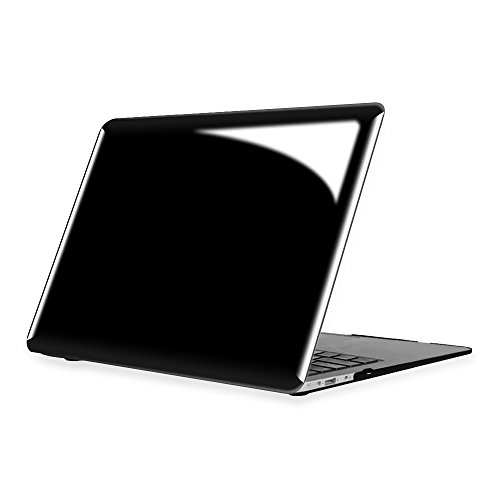 Fintie H  lle f  r MacBook Air 13 - Ultrad  nne Plastik Hartschale Schutzh  lle Snap Case f  r Apple MacBook Air 13 3 Zoll  A1466 A1369   Diamantschwa