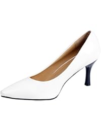 AgeeMi Shoes Mujeres Tacón de Aguja Sin Cordones Puntera EN Punta de Salón