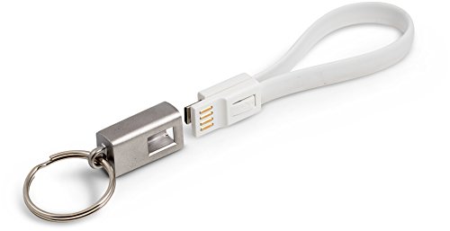 ARKIN ChargeLoop – Schlüsselanhänger USB 2.0 Ladekabel/Datenkabel Micro USB – Flachkabel fürs Smartphone/Handy z.b. Samsung Galaxy Edge, HTC, Huawei, Sony usw. – Mobiles Akkukabel für Schlüsselbund (pink) - 3