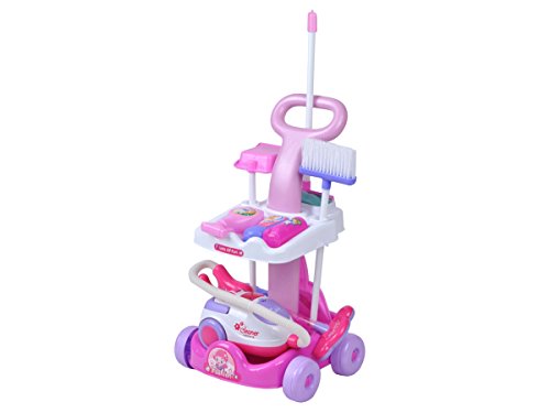 Preisvergleich Produktbild Iso Trade Putzwagen Reinigungswagen mit Staubsauger für Kinder Zubehör #4696