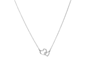 KFRS Interlock Heart Silver Pendant Necklace Dainty Infinity Eternity Love Choker Necklaces Cute Initial Heart Adjustable Chain Necklace Clavicle Chain Girlfriend