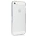 Produktbild iHarbort® Weich Gelee Gel TPU Silikon Schutzhülle iPhone 5 5S SE Hülle weiss gefrostet transparent mit Schutzfolie