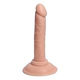 KEERADS 4.72-inch Realistic Dildo Sucker Male Double-Layer Silicone Penis Sex Toy(Yellow)