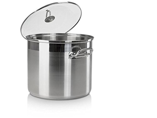 Bluespoon XL Universal Topf aus Edelstahl mit Deckel Ø 28 cm 15 L Induktions- Suppen- topf