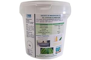 1 kg livsmedelsgrad Epsom-salt, magnesiumsulfat 7H2O, för personlig vård, trädgårdsodling och hushållsbruk