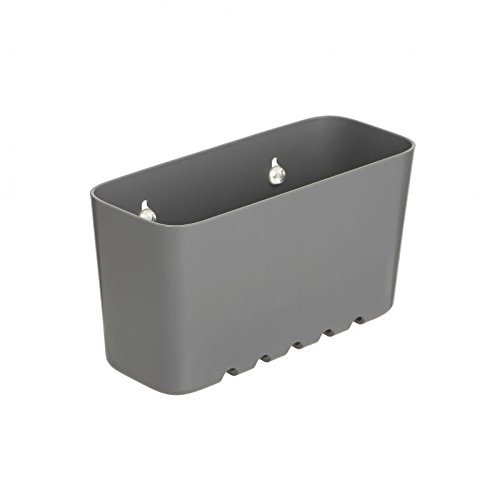 Duschregal Kunstoff grau von SANIXA / Duschablage ohne Bohren mit Saugnäpfen / Duschkorb Wannenablage / Stabile Ausführung - 3