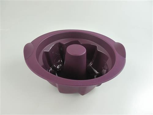 TUPPERWARE Silikonform Backen Backform Kuchen Silikon Easy Mini Gugelhupf lila 10726 - 4
