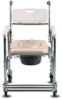 Meylee COMMODE chairs pregnant women belt wheel wheelchairs for the elderly the elderly the shower toilet Chair Folding Commode
