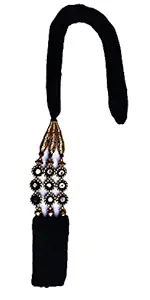 HARSHITANJAL Parandi/Paranda/Choti/Braid Hair Accessories Hair Extensions, HGS2210 (Black)