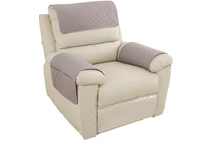 Granvoo Sesselschoner 1 Sitzer, Wasserdicht rutschfest Sesselbezug, Sesselbezug Mit Taschen Für Fernsehsessel, Sesselschoner Sesselauflage Relax für Sofa, Stuhl (Hellgrau)