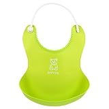 Itaar Silikon-Babylätzchen 3 Farben mit wasserdichter Tasche faltbar mit weichem einstellbarem Halsband - 4