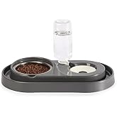 Cat-Dog Food and Water Container Set with Miapet Chamber 500ml Grey