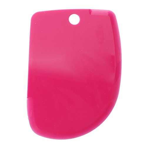 SODIAL(R)3 Kunststoff Kuchen Spachtel Fondant Backen glatt Ebene gezackt Rand (rosa rot) - 4