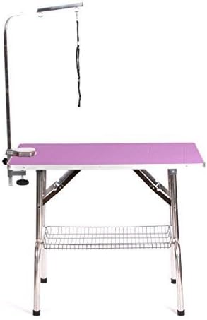 Pedigroom Large Stainless Steel Portable Dog Grooming Table 95 X 55 cm Purple