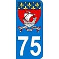 Paris 75 - Blason | Blason Autocollant Coeur J'aime