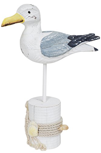 Möwe auf Poller, 14cm Maritime Dekoration - 2