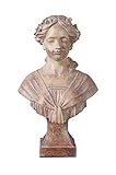 Höhe ca. 30 cm Jugendstil Büste Mädchenfigur Shabby Chic Frauenbüste Vintage Palazzo Exclusiv
