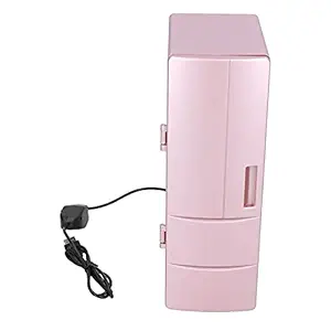 Portable USB Fridge, Mini Fridge Sensitive Energy Saving and Power Saving Fluorine?Free One?Button Completely Silent for Home Car