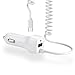 Produktbild VAPIAO Kfz Auto Ladekabel Ladegerät mit USB Steckplatz und [USB C] Kabel [Typ C] für [Zigarettenanzünder] für iPhone X, iPhone 8, iPhone 7, Galaxy S8, S9, Note u.v.m. in weiß