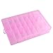 Produktbild SHANSHAN X Adjustable 24 Compartment Plastic Storage Box Jewelry Earring Case Free Shipping&Wholesales Pink 19CM X 12.5CM X 3.5CM