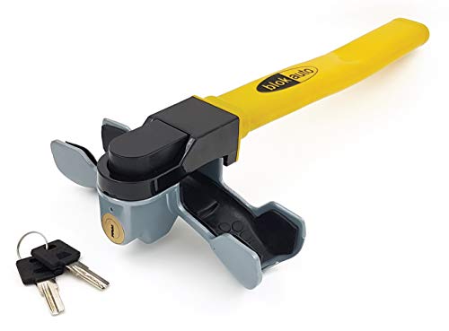 Blokauto 954/B Barra antirrobo coche volante salpicadero, amarillo, universal, nueva cerradura,